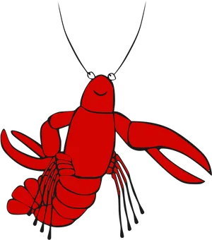 Red Cartoon Lobster PNG image
