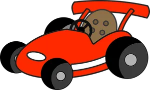 Red Cartoon Race Car