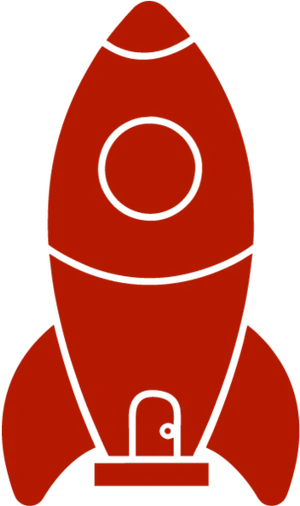 Red Cartoon Rocket Vector PNG image