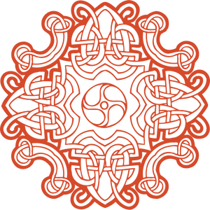 Red Celtic Knot Ornament Vector PNG image