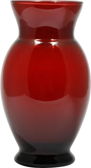 Red Ceramic Vase Simple Design PNG
