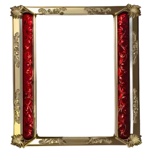 Red Certificate Frame PNG Awq3