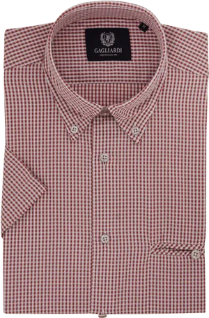 Red Checkered Dress Shirt Gagliardi PNG image