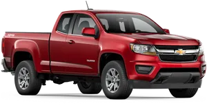 Red Chevrolet Colorado Pickup Truck PNG image