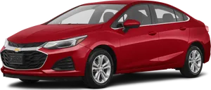 Red Chevrolet Cruze Side View PNG image