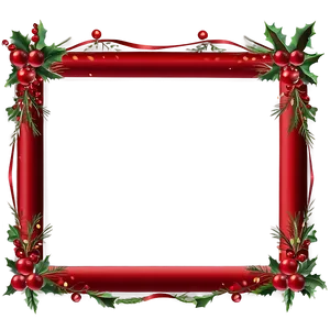 Red Christmas Frame Png 05252024 PNG image