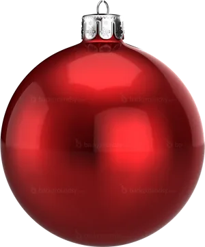 Red Christmas Ornament Ball PNG image