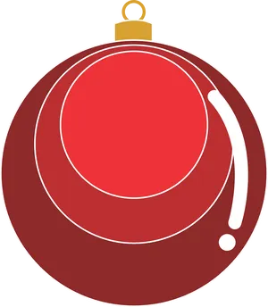 Red Christmas Ornament Vector PNG image