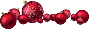 Red Christmas Ornaments Black Background