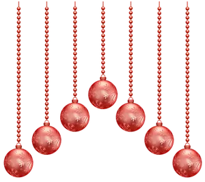 Red Christmas Ornaments Hanging