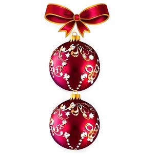 Red Christmas Ornaments PNG Txr