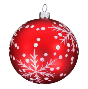 Red Christmas Ornamentwith Silver Decorations