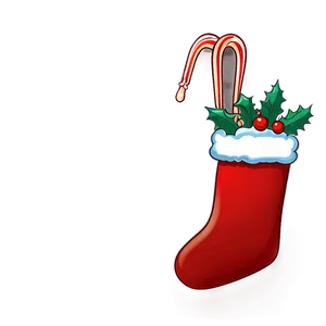 Red Christmas Stocking Png Lvr36 PNG image