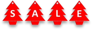 Red Christmas Tree Sale Banners