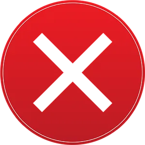 Red Circle Black X Sign