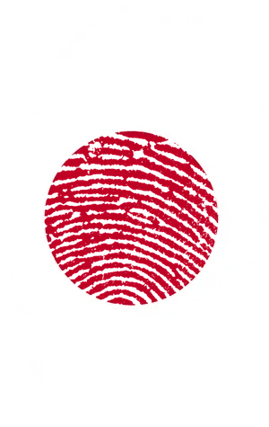 Red Circle Fingerprint Art PNG image