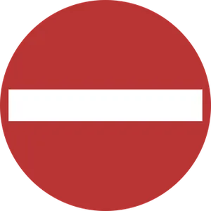 Red Circle White Horizontal Stripe PNG image