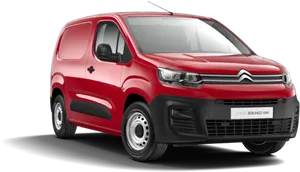 Red Citroen Berlingo Van PNG image