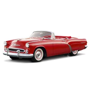 Red Classic Convertible PNG 9
