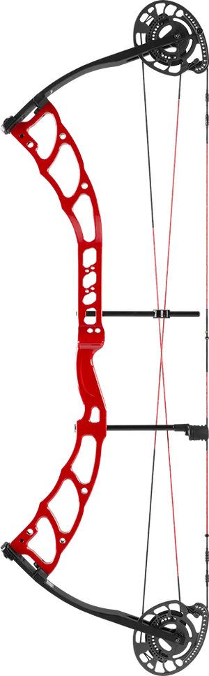 Red Compound Bow Side View PNG