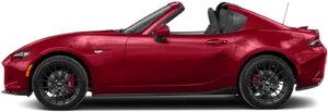 Red Convertible Sports Car Side View PNG image