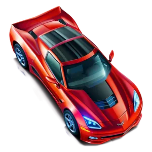 Red Corvette PNG 06252024 PNG