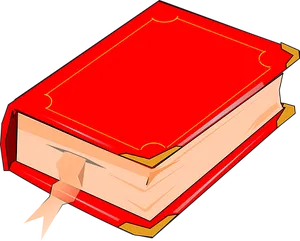 Red Cover Book Cartoon