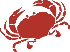 Red Crayfish Silhouette PNG image