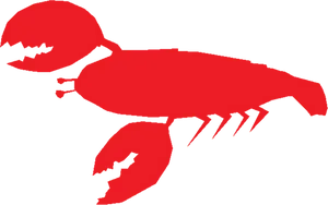 Red Crayfish Silhouette PNG image