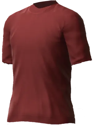 Red Crew Neck T Shirt Mockup PNG image