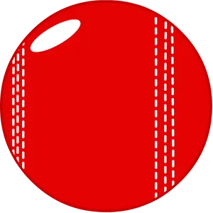 Red Cricket Ball Vector Illustration PNG image