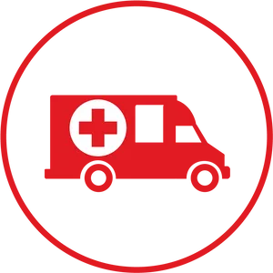 Red Cross Ambulance Icon PNG image