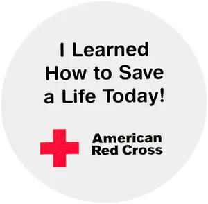 Red Cross Life Saving Learning Sticker PNG image