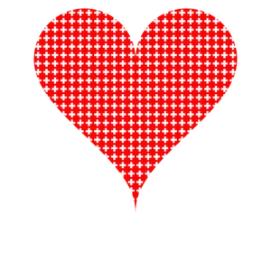 Red Cross Pattern Heart PNG image