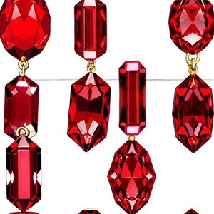 Red Crystal Charm Png Rev PNG image