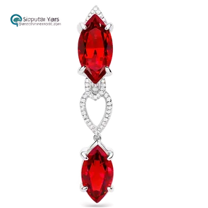 Red Crystal Earrings PNG 06242024