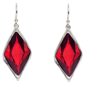 Red Crystal Earrings PNG Jle50 PNG