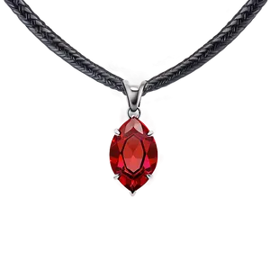 Red Crystal Necklace Png 06242024 PNG image