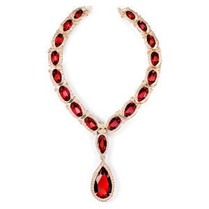 Red Crystal Necklace Png Mvw PNG image