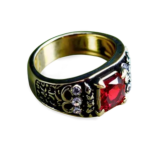 Red Crystal Ring Png 06242024 PNG image