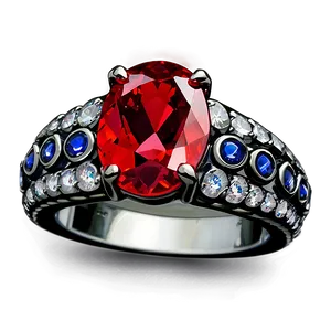 Red Crystal Ring Png Tjk PNG image