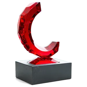 Red Crystal Sculpture PNG Kvn