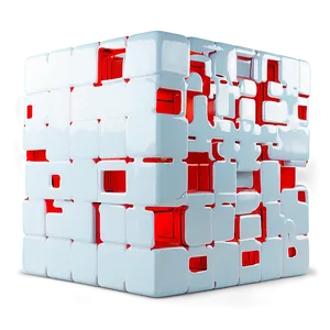 Red Cube PNG 8