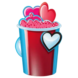 Red Cup With Hearts Png 77 PNG image