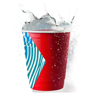 Red Cup With Splash Png 06122024 PNG image