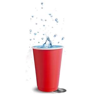 Red Cup With Water Png 06122024 PNG image