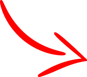 Red Curved Arrow Drawing PNG image