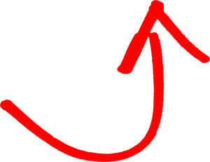 Red Curved Arrow Graphic PNG image