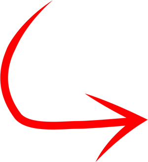 Red Curved Arrowon Black Background PNG image