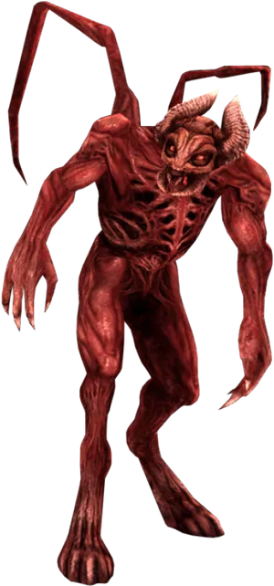 Red Demon Creature3 D Model PNG image